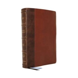 Nkjv, Large Print Thinline Reference Bible, Blue Letter, MacLaren Series, Leathersoft, Brown, Comfort Print: Holy Bible, New King James Version (ISBN: 9780785297796)