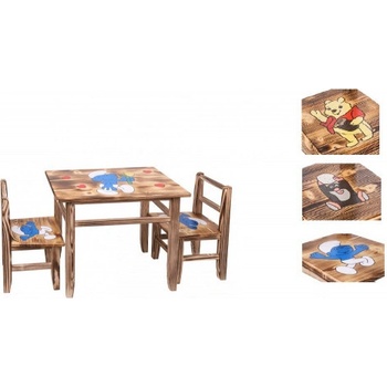 ČistéDřevo dřevěný stoleček se židličkami