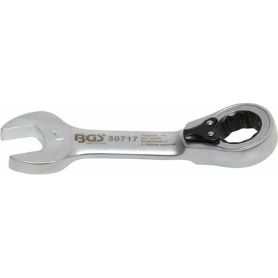 BGS technic Očkoplochý klíč 17 mm s ráčnou, extra krátký BGS 30717