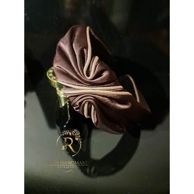 Radi handmade Диадема от сатен мораво виолетова с розов кант (974)