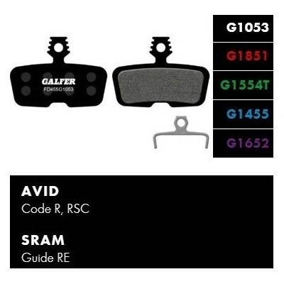 Platničky Galfer FD455 - Avid, Sram ZMES PLATNIČIEK: STANDARD (čierna)
