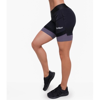 GymBeam Дамски шорти 2in1 Black Grey XS