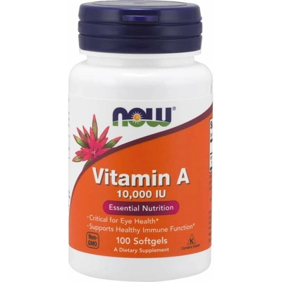 Now Foods Vitamín A + D 10.000/400 IU 100 tabliet
