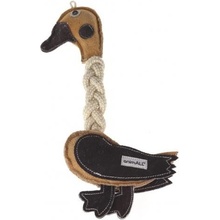 animALL Hračka Kachna kůže s provazy natural 31 cm
