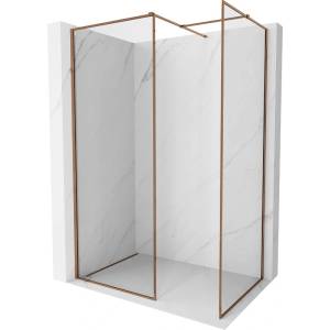 Mexen Kioto-XF душ кабина Walk-in с рамка 160 x 120 см, прозрачна 10 мм, розово злато - 800-160-202-04-60-120-XF (800-160-202-04-60-120-XF)