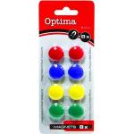 OPTIMA Магнит за маса optima 20 мм 8 броя смесен цвят 22450 (22450)