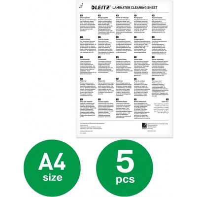 Čistící listy pro laminátory Leitz - A4, 5 listů
