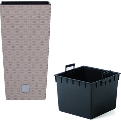 Prosperplast Květináč Rato square 32,5 x 32,5 x 61 cm moka