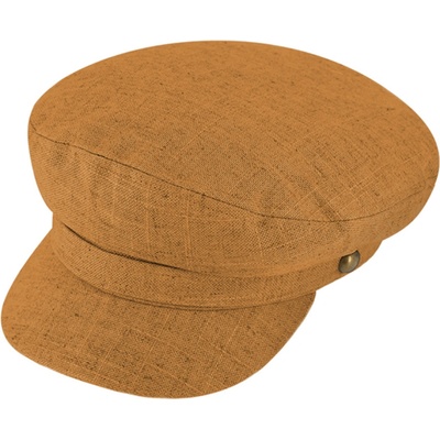 Fiebig Headwear since 1903 Námořnická lněná kapitánka Cognac