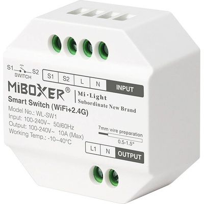 MiBoxer WL-SW1 chytrý nástěnný vypínač WiFi + 2.4 GHz RF
