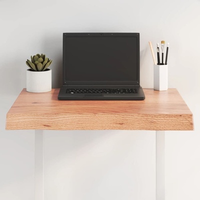 vidaXL 363871 Stolní deska 60x60x(2-6)cm ošetřený dub živá hrana světle hnědá