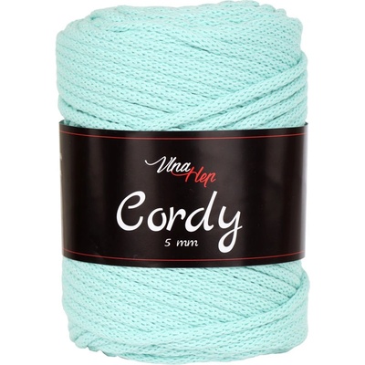 Vlna-hep Cordy 5mm - šňůra - bavlna Cordy 5mm: nová - 8134 Mátová