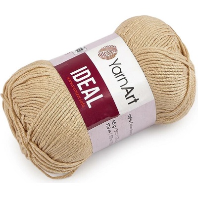 Bavlněná pletací příze Ideal 50 g Varianta: 4 (233) krémová, Balení: 1 ks 61627/160031/286123