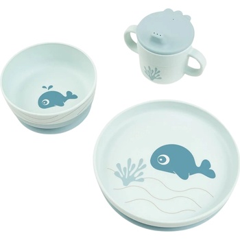 Done by deer Детски съдове Foodie Wally сини 3 части (1593002)