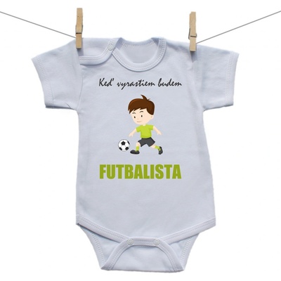 Boodyy Body s krátkym rukávom Keď vyrastiem budem futbalista