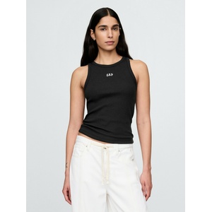 GAP Рипсован топ с лого GAP GAP | Cheren | ЖЕНИ | XS