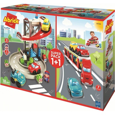 Ecoiffier Abrick Garáž a autotransportér s auty