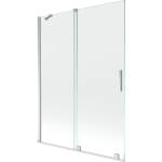 Mexen Velar двукрилен плъзгащ се параван за вана 130 x 150 cm, прозрачен, хром (896-130-000-01-01)