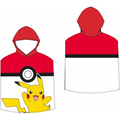 Carbotex dětské pončo Pokemon Ball 110 x 55 cm