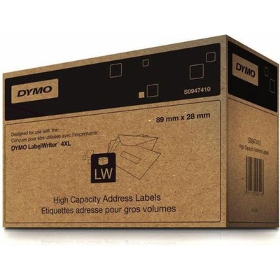 Dymo 89mm x 28mm, bílé, 2X1050 ks, S0947410