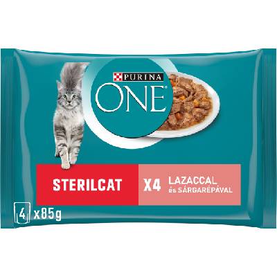 Purina ONE Sterilcat kapsičky pre mačky - s lososom a mrkvou 4 x 85 g
