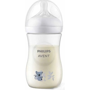 Philips Бебешко шише Philips Avent - Natural Response 3.0, с биберон 1m+, 260 ml, Коала (SCY903/67) - ozone