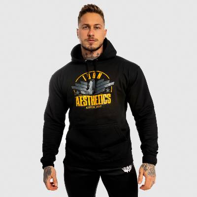 Iron Aesthetics Fitness mikina bez zipu Force černá