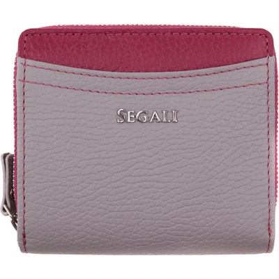 Segali Dámska kožená peňaženka 7544 B grey/magenta