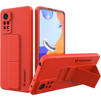 Wozinsky Кейс Wozinsky Kickstand Case Silicone, със стойка, за Xiaomi Poco X4 Pro 5G, Червен (9145576247495)