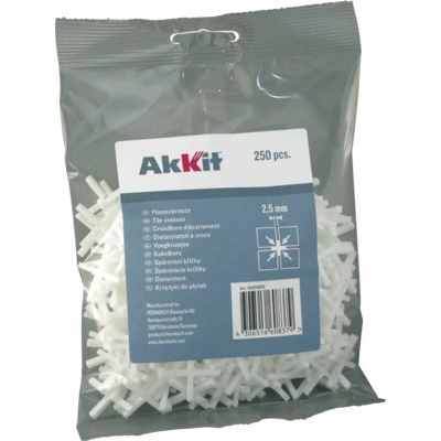 Akkit dištančné krížiky 2,5 mm, bal=250k