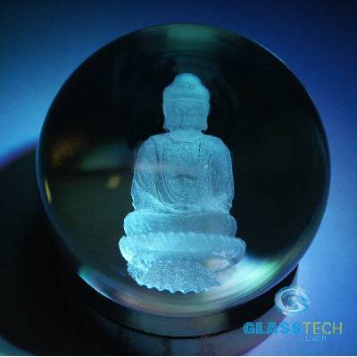 Laserovaný 3D BUDHA - v kouli 80 mm