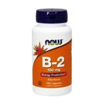 NOW Витамин Б-2 100 мг. - Vitamin B-2 (Riboflavin) - 100 капсули - NOW FOODS, NF0447