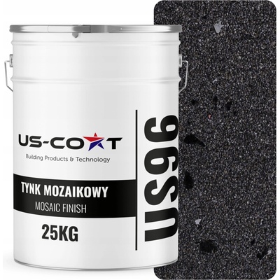 US-Coat MOZAIKOVÁ OMÍTKA MOZAIKA 25KG ČERNÁ S ČERNOU SLÍDOU M15 PRYSKYŘIČNÁ FASÁDNÍ