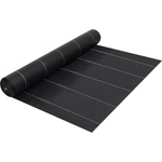 vidaXL Мрежа за мулчиране, матово черна, 1x25 м, PP (313060)