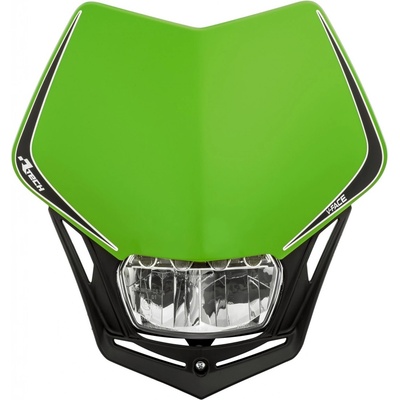 UNI predná maska vrátane svetla V-Face FULL LED, RTECH (zelená/čierna)