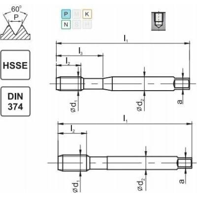 Fanar TAPS UNF 1/2-20 DIN-374C R40 (2B) HSSE 800