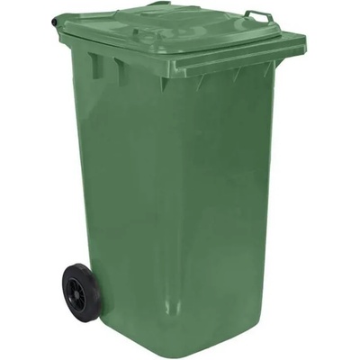 240 л. голям зелен кош - контейнер за отпадъци с колела
