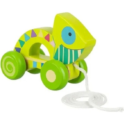 Orange Tree Toys Играчка за дърпане Orange Tree Toys - Jungle Animals, Хамелеон (OTT09742)