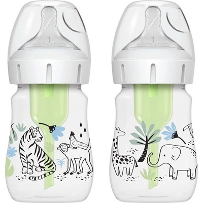 Dr. Brown's Комплект шишета Dr. Brown's - Options+, Anti-Colic, 150 ml, Джунгла, 2 броя (72239325872)