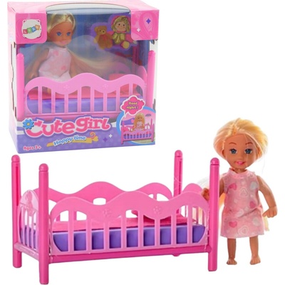 LEAN TOYS Mini v pyžame s postieľkou