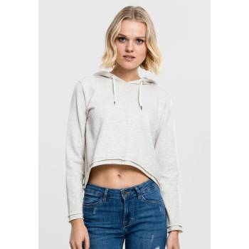 Urban Classics Дамски суичър в бял меланж Urban Classics Ladies Cropped Terry Hoody UB-TB1305-00700 - Бял, размер XL