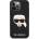 KARL LAGERFELD Гръб Karl Lagerfeld Liquid Silicone Karl Head Case за iPhone 13 Pro - Черен