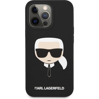 KARL LAGERFELD Гръб Karl Lagerfeld Liquid Silicone Karl Head Case за iPhone 13 Pro - Черен
