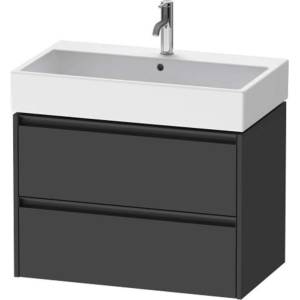 Duravit Ketho. 2 - Шкафче за умивалник 55x78x46 см, 2 чекмеджета, графит матово K25277049490000 (K25277049490000)