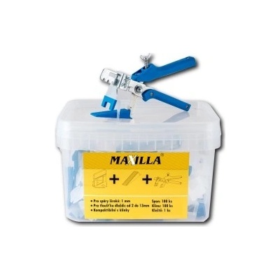 Sada Maxilla Expert classic 100 klínů + 100 spon (1 mm) + kleště