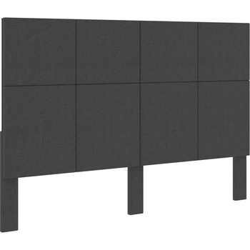 Image 1 of vidaXL Табла за спалня тъмносива текстил 140x200 см (287476)