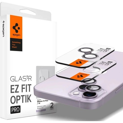 Spigen Glass EZ Fit Optik Pro 2 Pack Purple iPhone 14/iPhone 14 Plus AGL05603