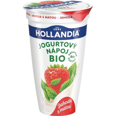 Hollandia Bio Bifidrink jahoda a máta 230 g – Zboží Dáma