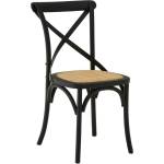 Premier Housewares Черен трапезен стол от масивен дъб Lyon - Premier Housewares (2404969)