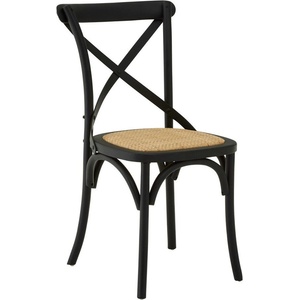 Premier Housewares Черен трапезен стол от масивен дъб Lyon - Premier Housewares (2404969)